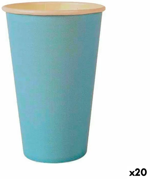 Σετ ποτηριών Algon Αναλώσιμα Χαρτόνι Μπλε 10 Τεμάχια 350 ml (20 Μονάδες)