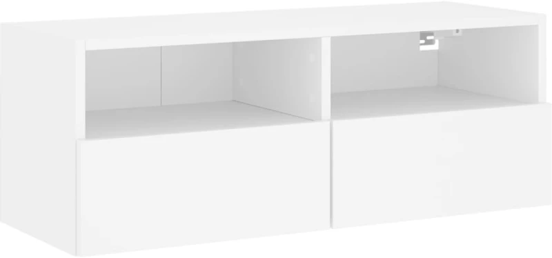 vidaXL Έπιπλο Τοίχου Τηλεόρασης Λευκό 80 x 30 x 30 εκ. από Επεξ. Ξύλο