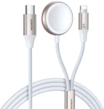 Fast Charging Magnetic Charger 2-in-1 Joyroom S-IW012 30W 1.5m (White)