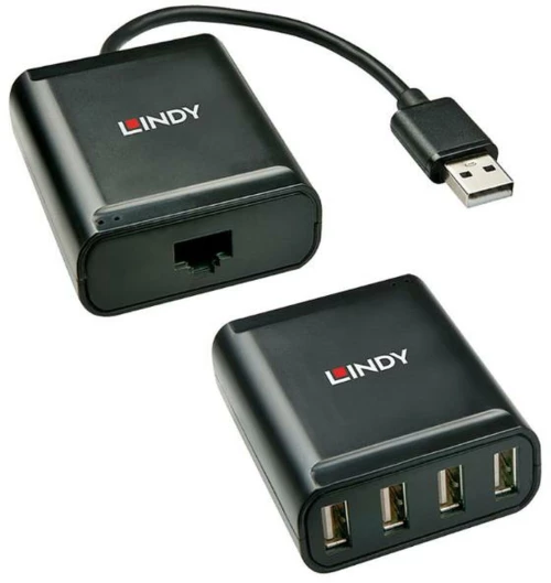 USB Hub LINDY 42679 Μαύρο