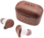 Akai BTE-W300ENC Bamboo ασύρματα ακουστικά με Bluetooth, handsfree, TWS, ENC και ΝΤC