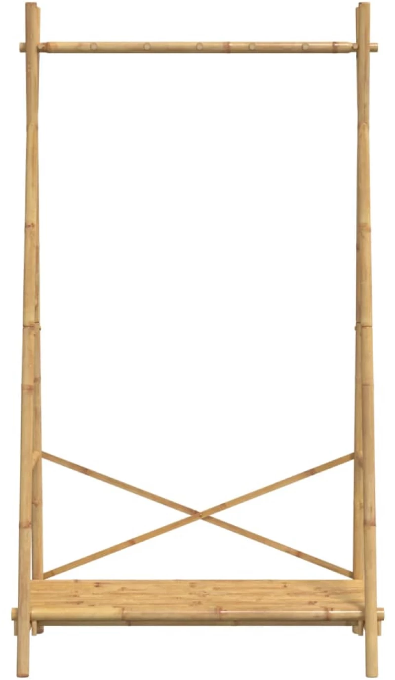 vidaXL Κρεμάστρα Ρούχων με Ράφι 102 x 50 x 190 εκ. Μπαμπού