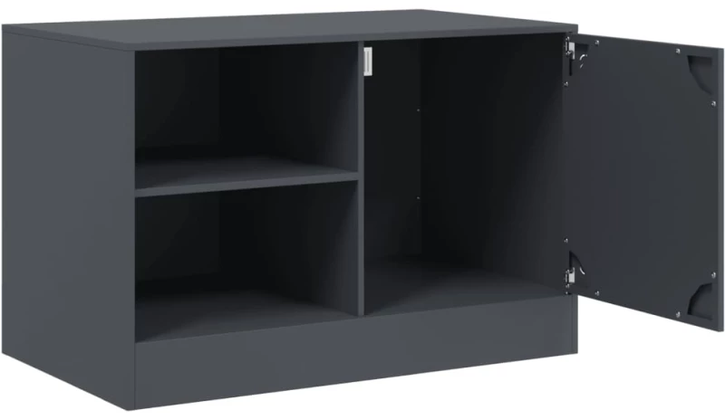 vidaXL Έπιπλο Τηλεόρασης Ανθρακί 67x39x44 εκ. από Χάλυβα