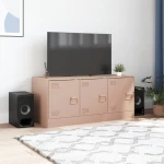 vidaXL Έπιπλο Τηλεόρασης Ροζ 99x39x44 εκ. από Ατσάλι