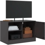 vidaXL Έπιπλο Τηλεόρασης Μαύρο 67x39x44 εκ. από Χάλυβα