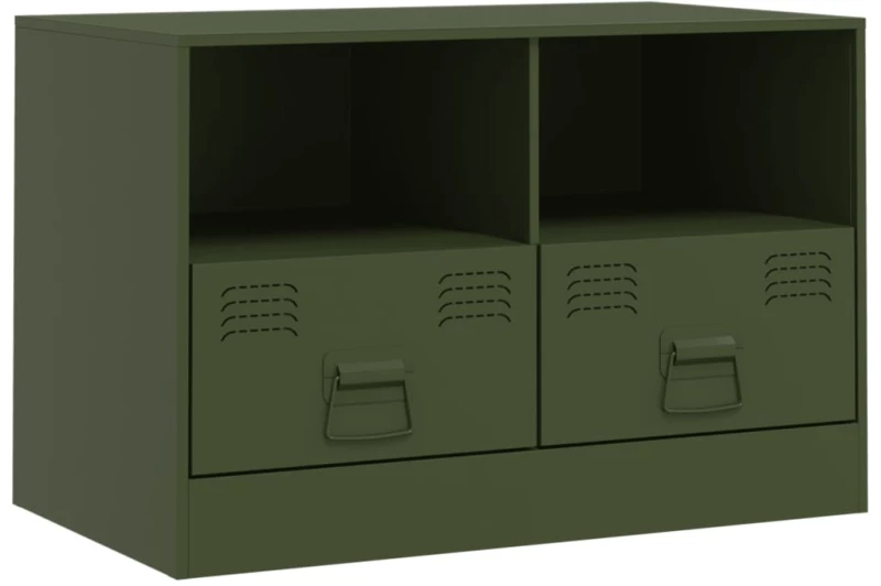 vidaXL Έπιπλο Τηλεόρασης Πράσινο Λαδί 67x39x44 εκ. από Ατσάλι