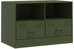 vidaXL Έπιπλο Τηλεόρασης Πράσινο Λαδί 67x39x44 εκ. από Ατσάλι