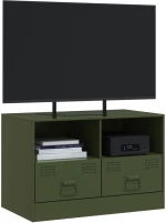 vidaXL Έπιπλο Τηλεόρασης Πράσινο Λαδί 67x39x44 εκ. από Ατσάλι
