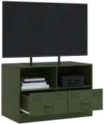 vidaXL Έπιπλο Τηλεόρασης Πράσινο Λαδί 67x39x44 εκ. από Ατσάλι