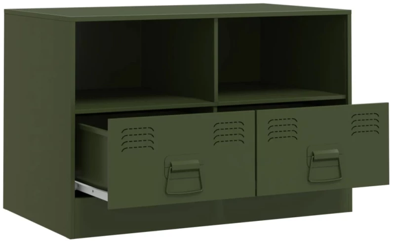 vidaXL Έπιπλο Τηλεόρασης Πράσινο Λαδί 67x39x44 εκ. από Ατσάλι