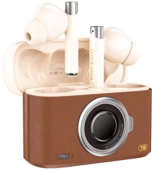 ONIKUMA T18 Bluetooth In-Ear Earphones Brown