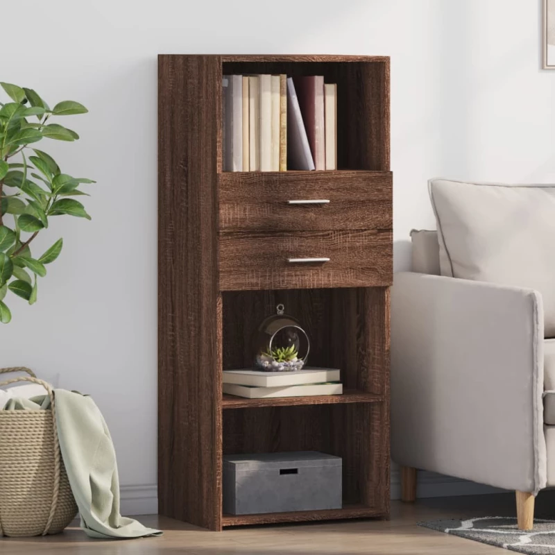 vidaXL Ντουλάπι Καφέ Δρυς 50x42,5x124 εκ. από Επεξεργασμένο Ξύλο