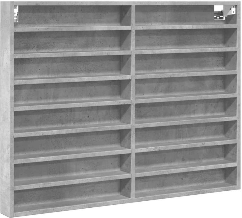 vidaXL Βιτρίνα Γκρι Σκυροδέματος 100x8,5x75 εκ. από Επεξεργασμένο Ξύλο