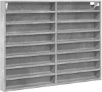 vidaXL Βιτρίνα Γκρι Σκυροδέματος 100x8,5x75 εκ. από Επεξεργασμένο Ξύλο