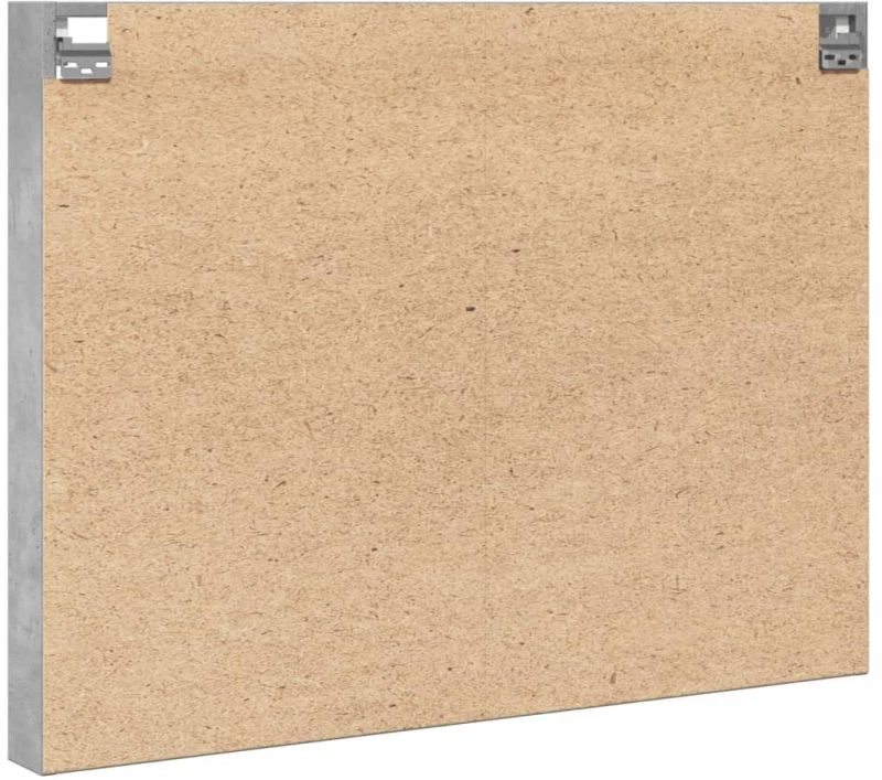 vidaXL Βιτρίνα Γκρι Σκυροδέματος 100x8,5x75 εκ. από Επεξεργασμένο Ξύλο