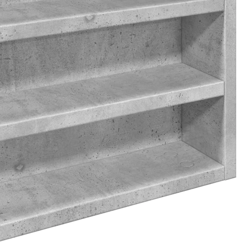 vidaXL Βιτρίνα Γκρι Σκυροδέματος 100x8,5x75 εκ. από Επεξεργασμένο Ξύλο