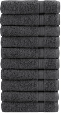 vidaXL Πετσέτες Μπάνιου Premium SOLUND 10 Τεμ Ανθρακί 70x140εκ 600gsm