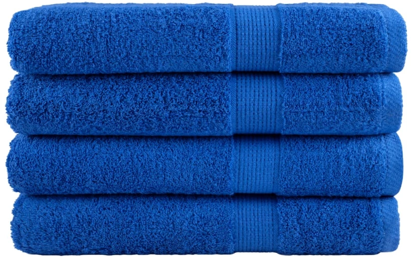 vidaXL Πετσέτες Σάουνας SOLUND 4 Τεμ Μπλε 80x200εκ. 600γρ/μ²