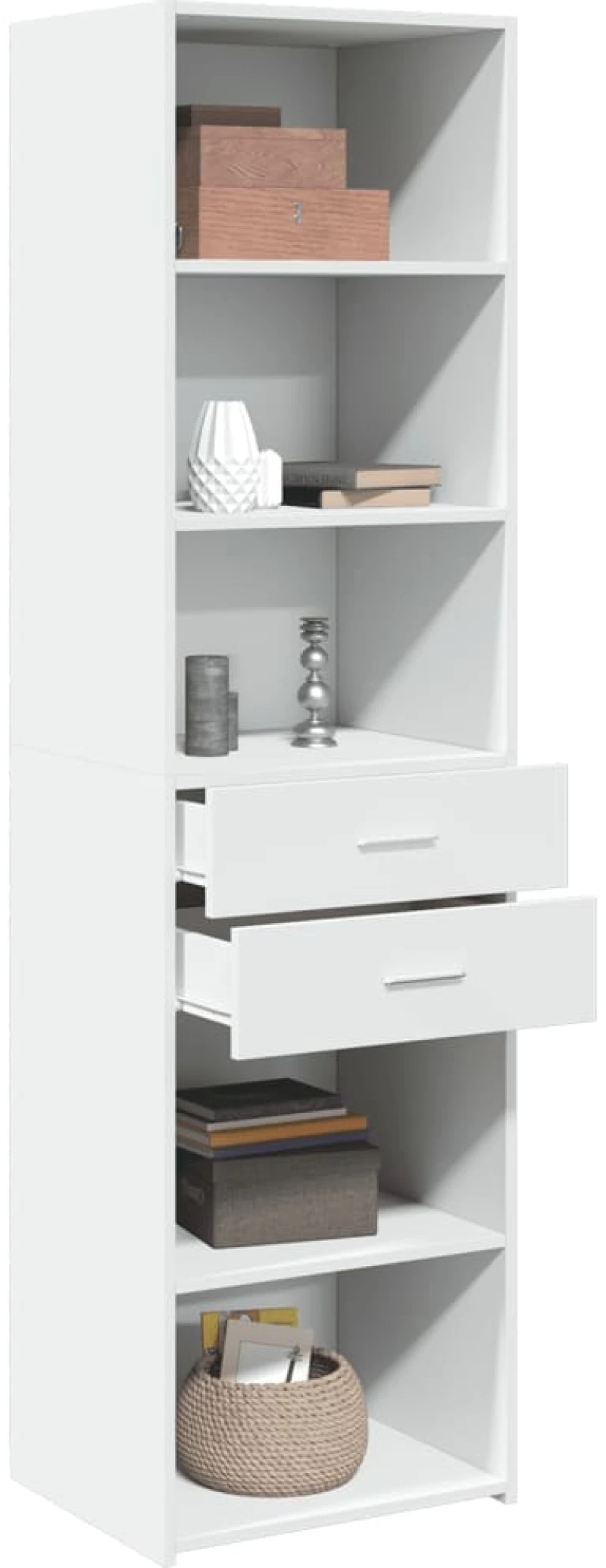 vidaXL Ντουλάπι Λευκό 50x42,5x185 εκ. από Επεξεργασμένο Ξύλο