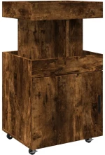 vidaXL Τρόλεϊ Μπαρ Καπνιστή Δρυς 50x41x89 εκ. Επεξ. Ξύλο