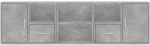 vidaXL Ντουλάπι Γωνιακό Γκρι Σκυροδέματος 160x40x45εκ. Επεξ. Ξύλο