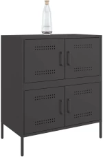 vidaXL Ντουλάπι Μαύρο 68x39x79 εκ. από Ατσάλι