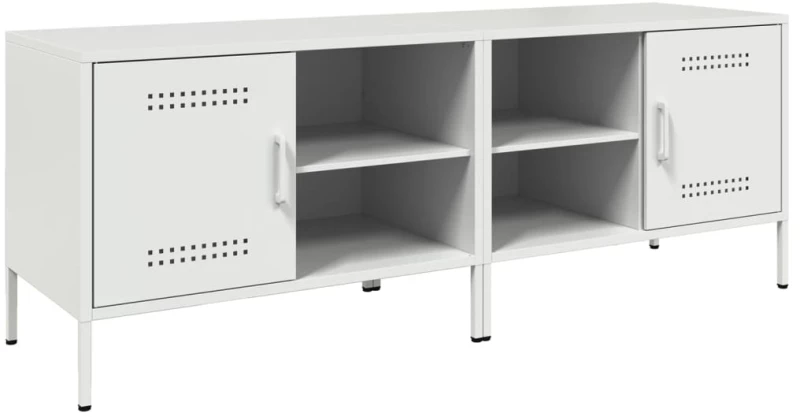vidaXL Έπιπλα Τηλεόρασης 2 τεμ. Λευκό 68x39x50,5 εκ. από Χάλυβα