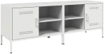 vidaXL Έπιπλα Τηλεόρασης 2 τεμ. Λευκό 68x39x50,5 εκ. από Χάλυβα