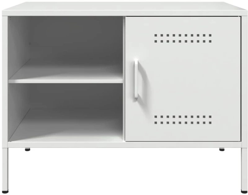 vidaXL Έπιπλα Τηλεόρασης 2 τεμ. Λευκό 68x39x50,5 εκ. από Χάλυβα