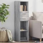 vidaXL Ντουλάπι Γκρι Sonoma 30x42,5x124 εκ. από Επεξεργασμένο Ξύλο