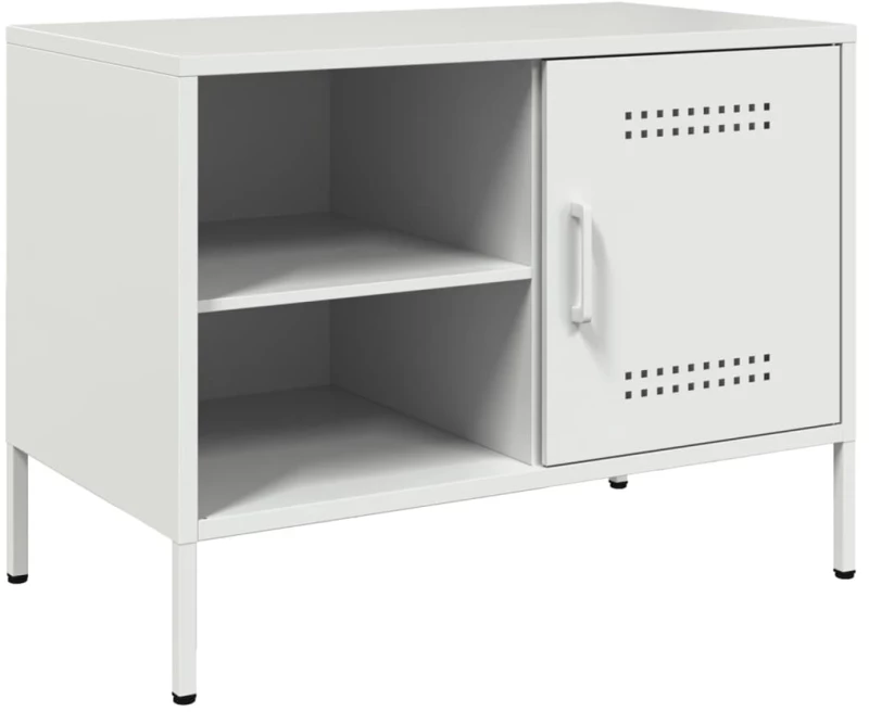 vidaXL Έπιπλο Τηλεόρασης Λευκό 68x39x50,5 εκ. από Χάλυβα