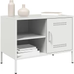 vidaXL Έπιπλο Τηλεόρασης Λευκό 68x39x50,5 εκ. από Χάλυβα