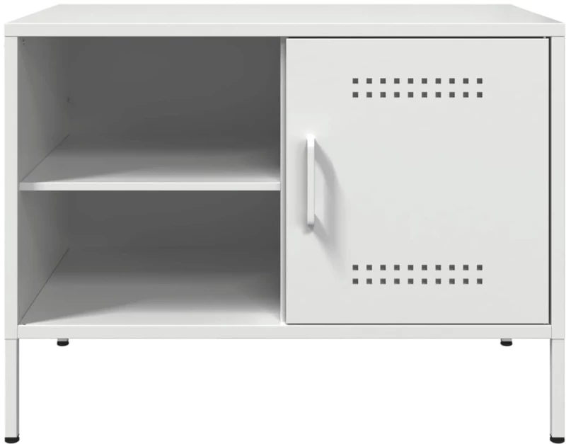vidaXL Έπιπλο Τηλεόρασης Λευκό 68x39x50,5 εκ. από Χάλυβα