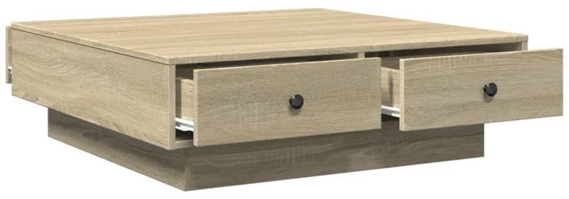 vidaXL Τραπεζάκι Σαλονιού Sonoma Δρυς 90x90x28 εκ. Επεξεργασμένο Ξύλο