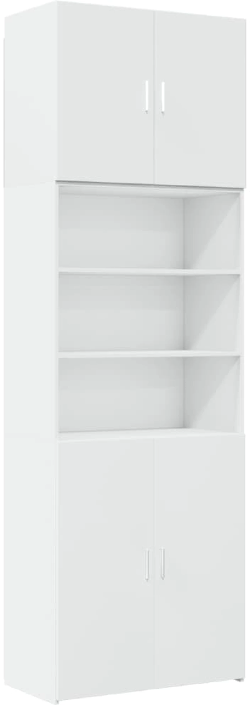 vidaXL Ντουλάπι Λευκό 80x42,5x249 εκ. από Επεξεργασμένο Ξύλο