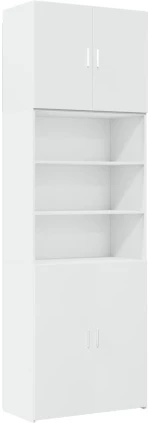 vidaXL Ντουλάπι Λευκό 80x42,5x249 εκ. από Επεξεργασμένο Ξύλο
