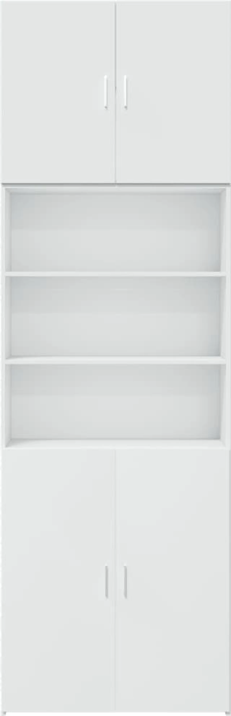vidaXL Ντουλάπι Λευκό 80x42,5x249 εκ. από Επεξεργασμένο Ξύλο