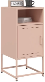 vidaXL Κομοδίνο Ροζ 36x39x78 εκ. από Χάλυβα