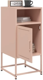 vidaXL Κομοδίνο Ροζ 36x39x78 εκ. από Χάλυβα