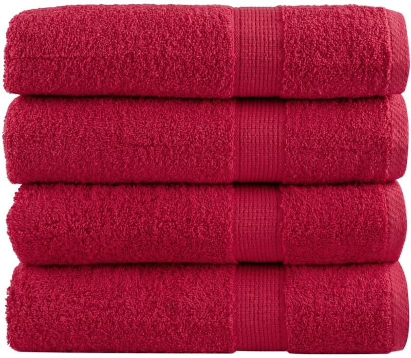vidaXL Πετσέτες Μπάνιου Premium SOLUND 4 Τεμ. 100x150 εκ 600 γρ/μ²