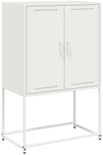 vidaXL Έπιπλο Τηλεόρασης Λευκό 68x39x60,5 εκ. από Χάλυβα