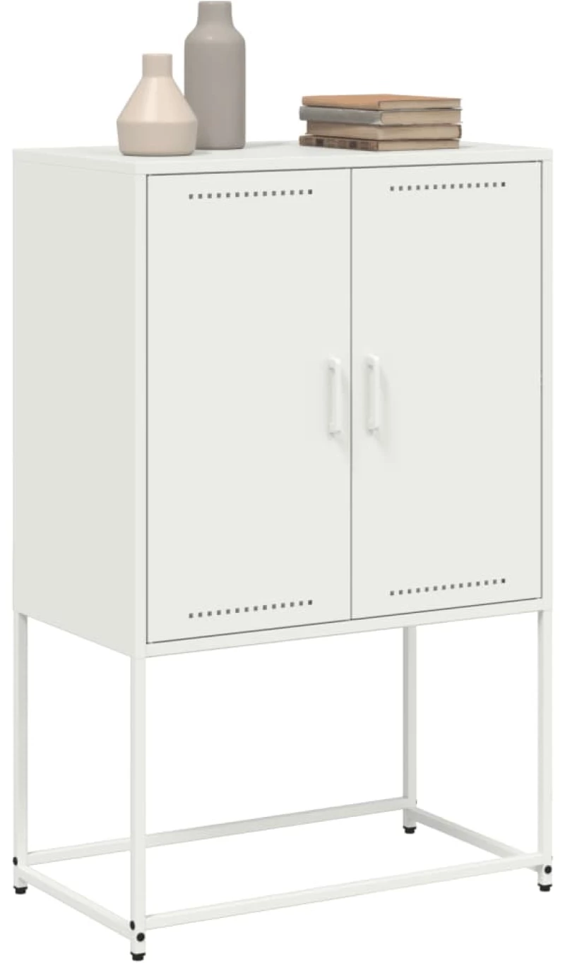 vidaXL Έπιπλο Τηλεόρασης Λευκό 68x39x60,5 εκ. από Χάλυβα