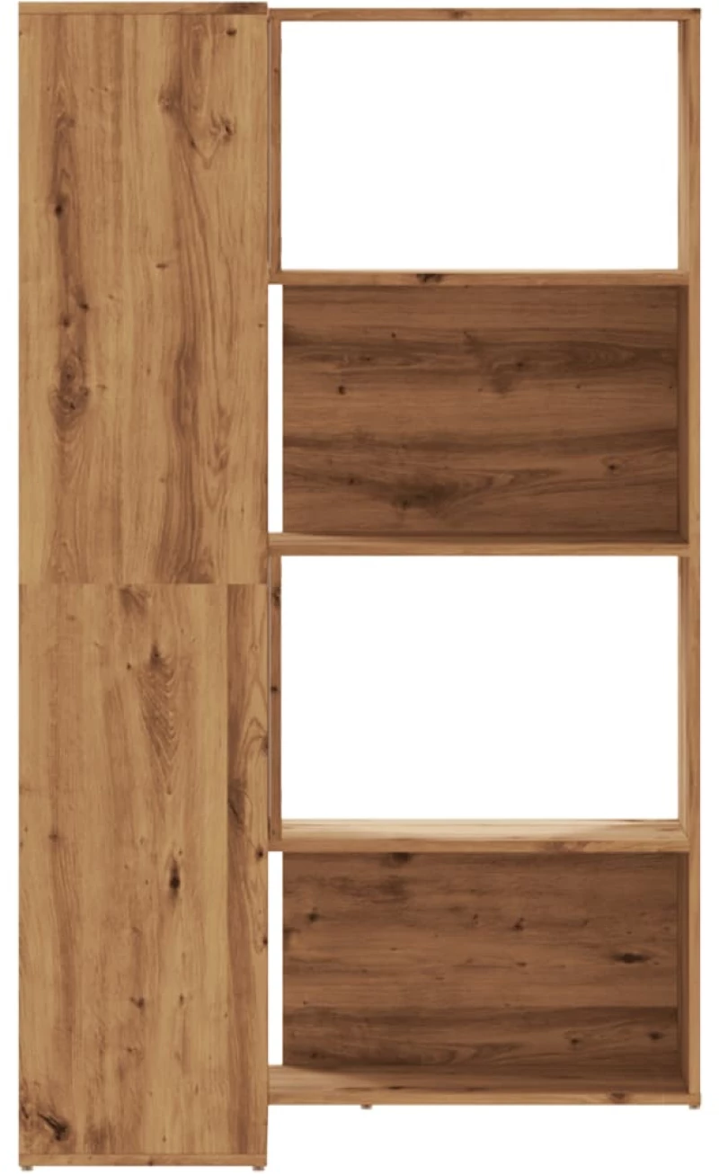 vidaXL Βιβλιοθήκη Γωνιακή 4 Επ. Αρτισιανή Δρυς 85x85x140 εκ Επεξ. Ξύλο