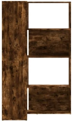 vidaXL Βιβλιοθήκη Γωνιακή 4 Επ. Καπνιστή Δρυς 85x85x140 εκ Επεξ. Ξύλο