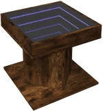 vidaXL Τραπεζάκι Σαλονιού με LED Δρυς 50x50x45 εκ. Επεξεργασμένο Ξύλο