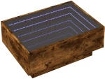vidaXL Τραπεζάκι Σαλονιού με LED Δρυς 70x50x30 εκ. Επεξεργασμένο Ξύλο