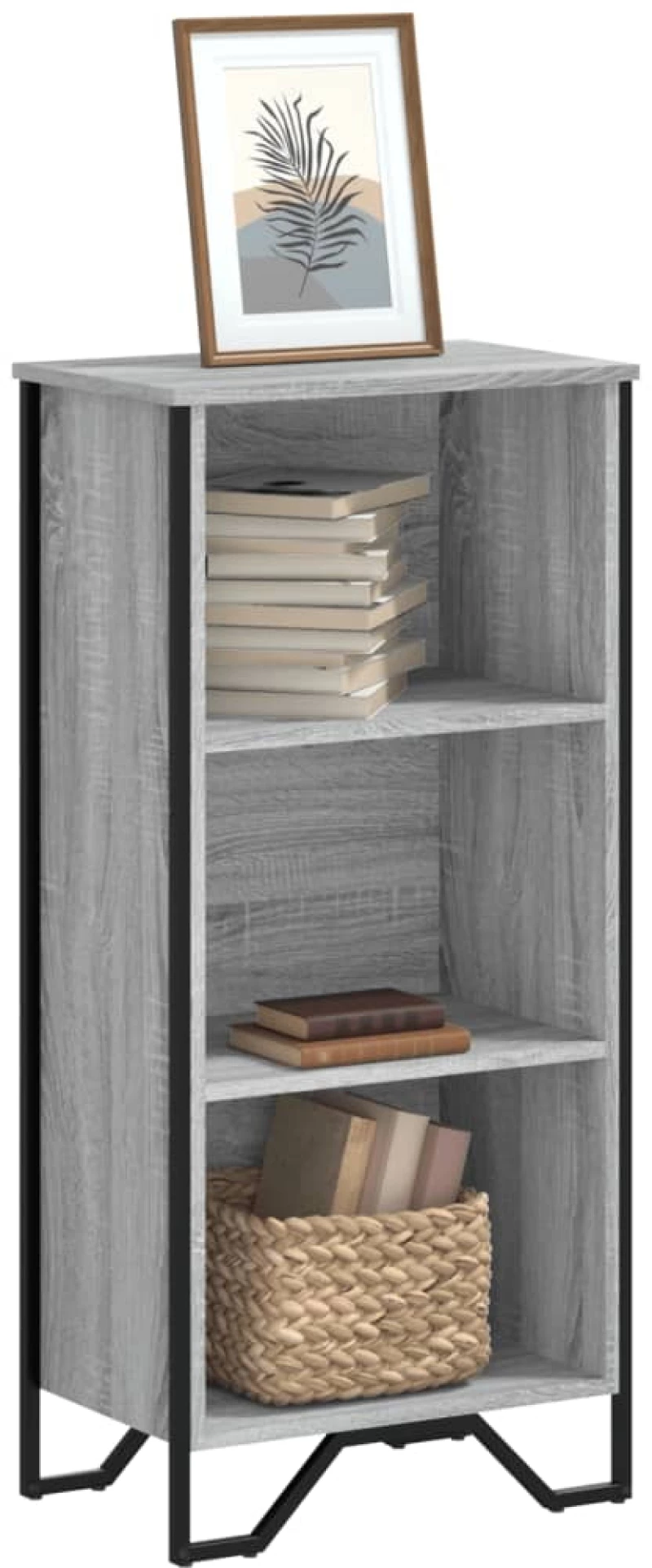 vidaXL Βιβλιοθήκη Γκρι Sonoma 50x31x106 εκ. από Επεξεργ. Ξύλο