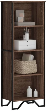 vidaXL Βιβλιοθήκη Καφέ Δρυς 50x31x137,5 εκ. από Επεξεργασμένο Ξύλο