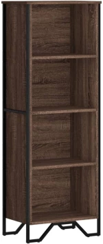vidaXL Βιβλιοθήκη Καφέ Δρυς 50x31x137,5 εκ. από Επεξεργασμένο Ξύλο