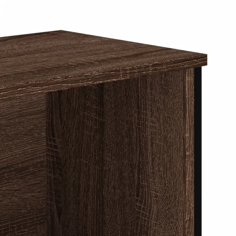vidaXL Βιβλιοθήκη Καφέ Δρυς 50x31x137,5 εκ. από Επεξεργασμένο Ξύλο